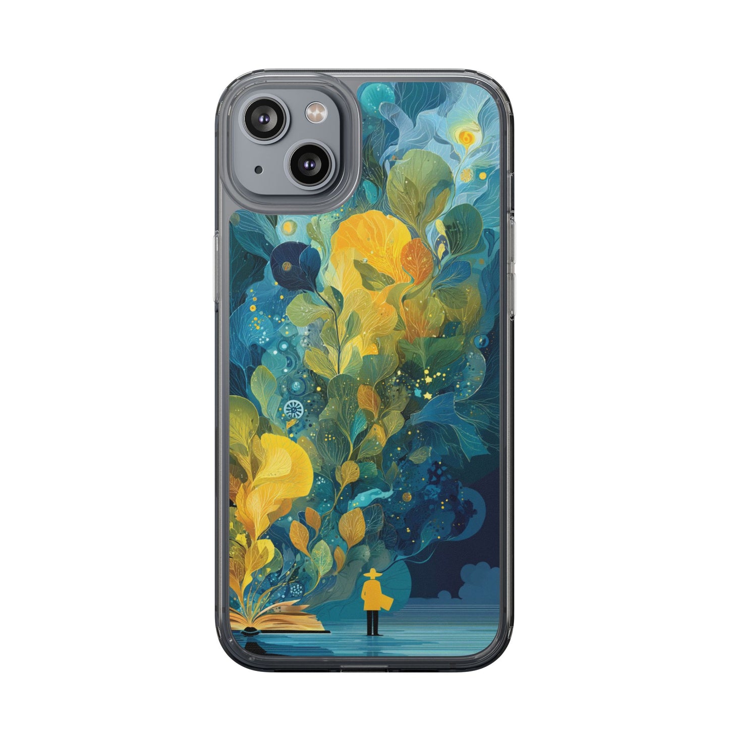 Artistic Reader Clear Phone Case - Design for Creative Souls