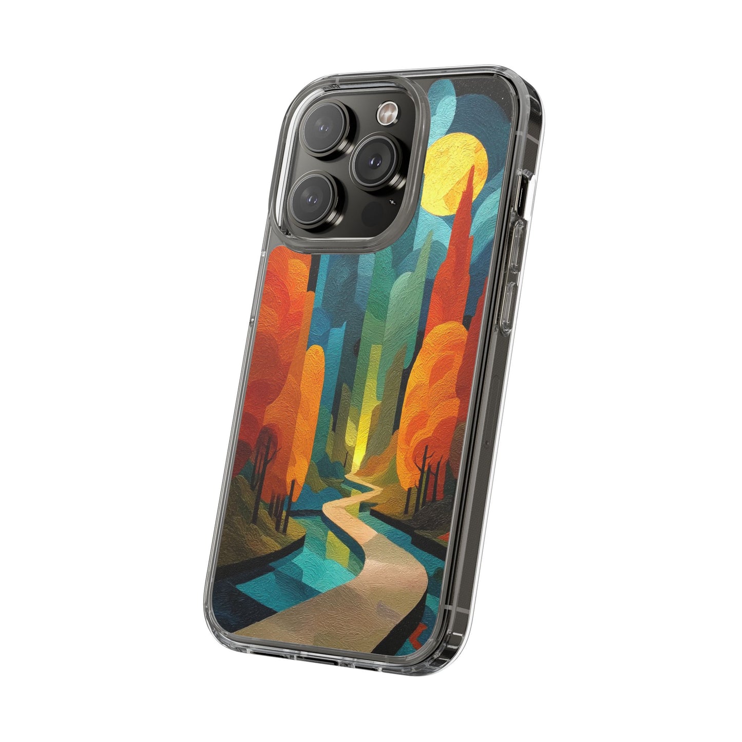 Vibrant Deep Art Landscape Phone Case - Clear Protective Cover for Nature Lovers