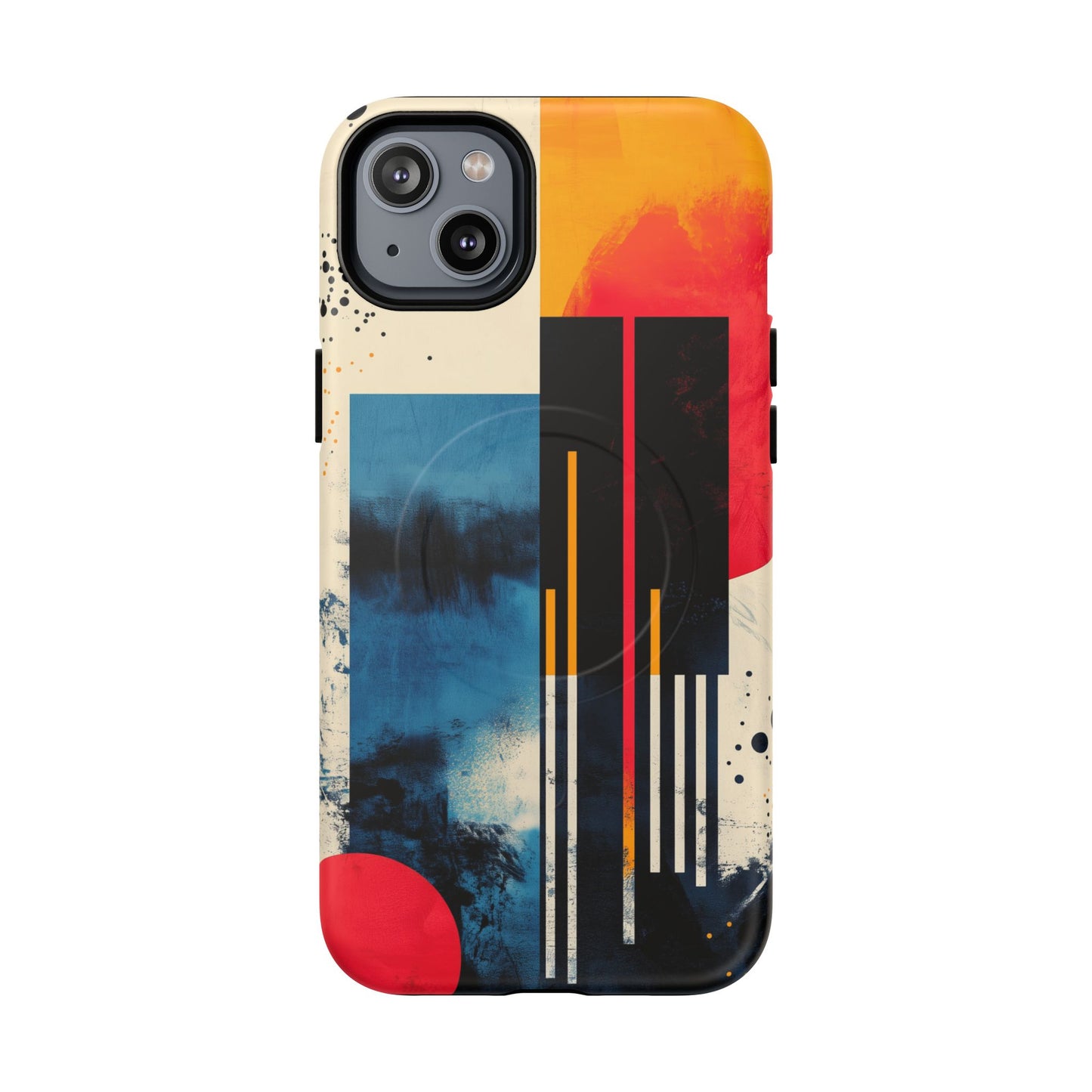 Abstract Tough Magnetic Phone Case - Colorful Geometric Design