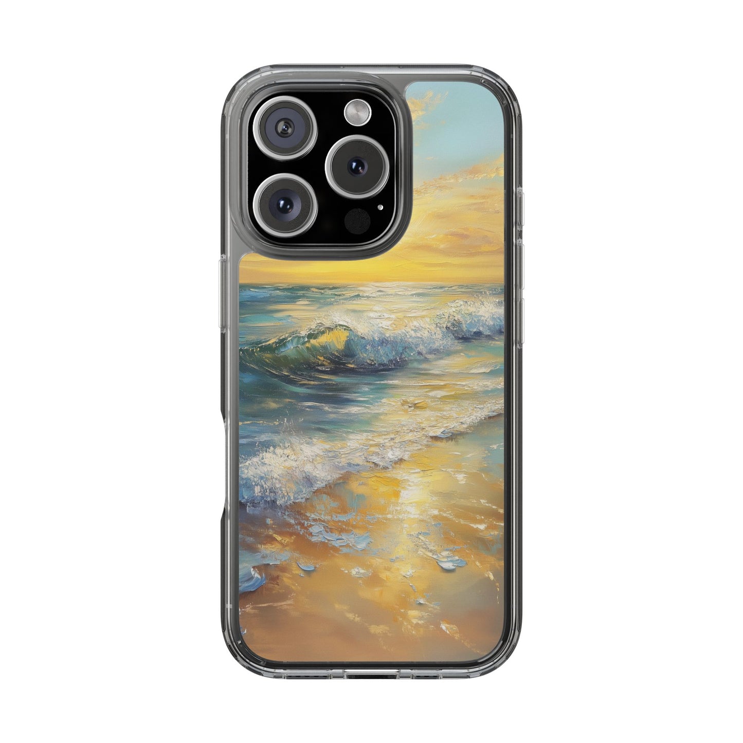 Ocean Sunset Clear iPhone Case – Radiant Coastal Glow with Vibrant Horizon Hues