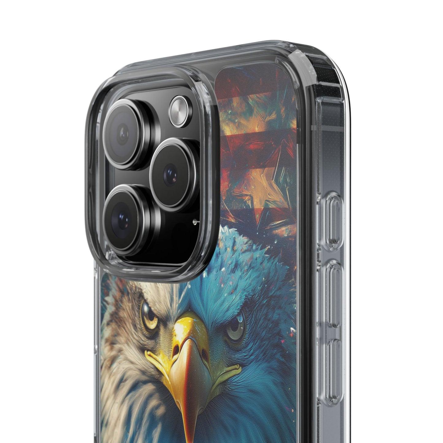 USA Eagle Design Clear Phone Case - Patriotic and Stylish