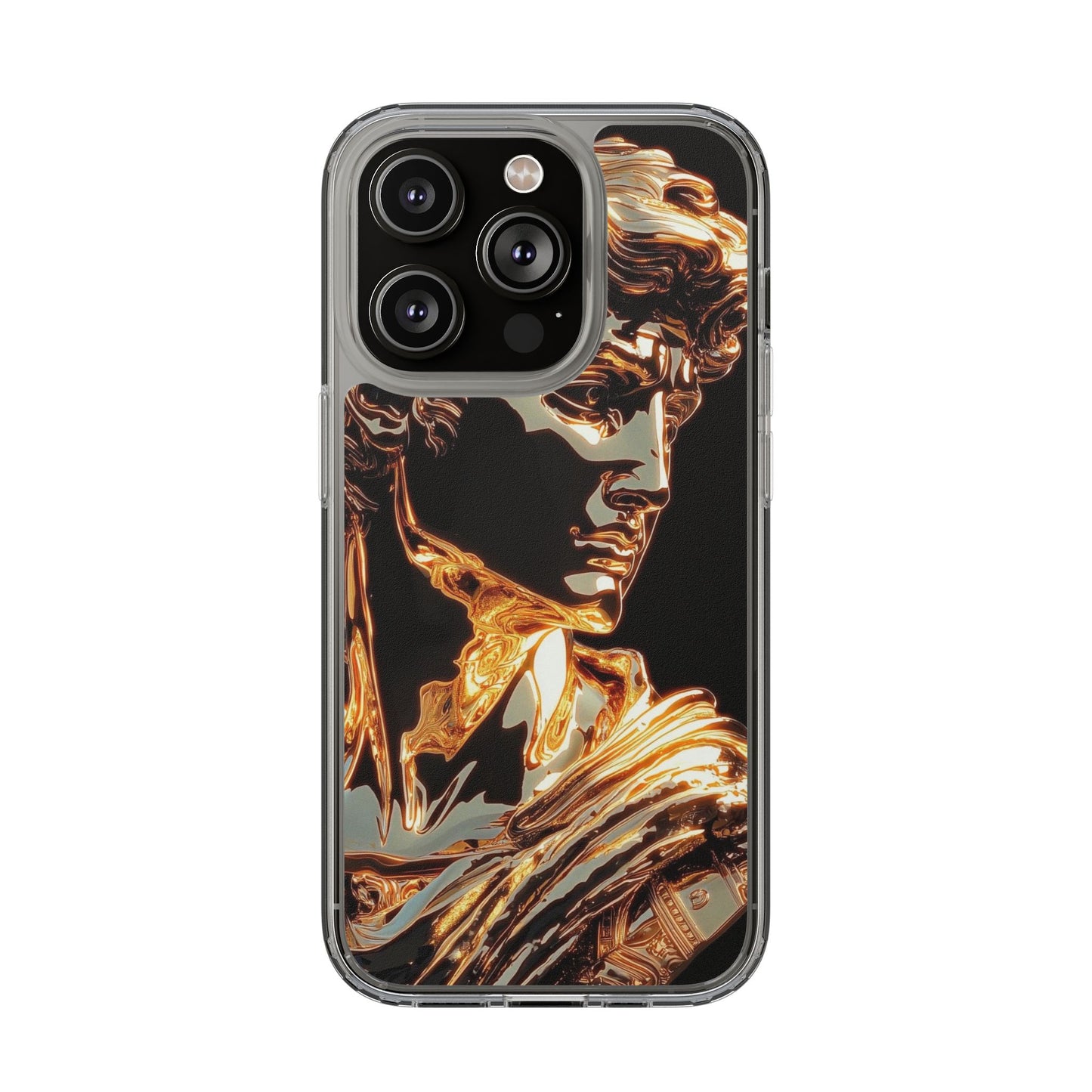 Gold David Sculpture Phone Case – Renaissance Inspired Luxury Art Design