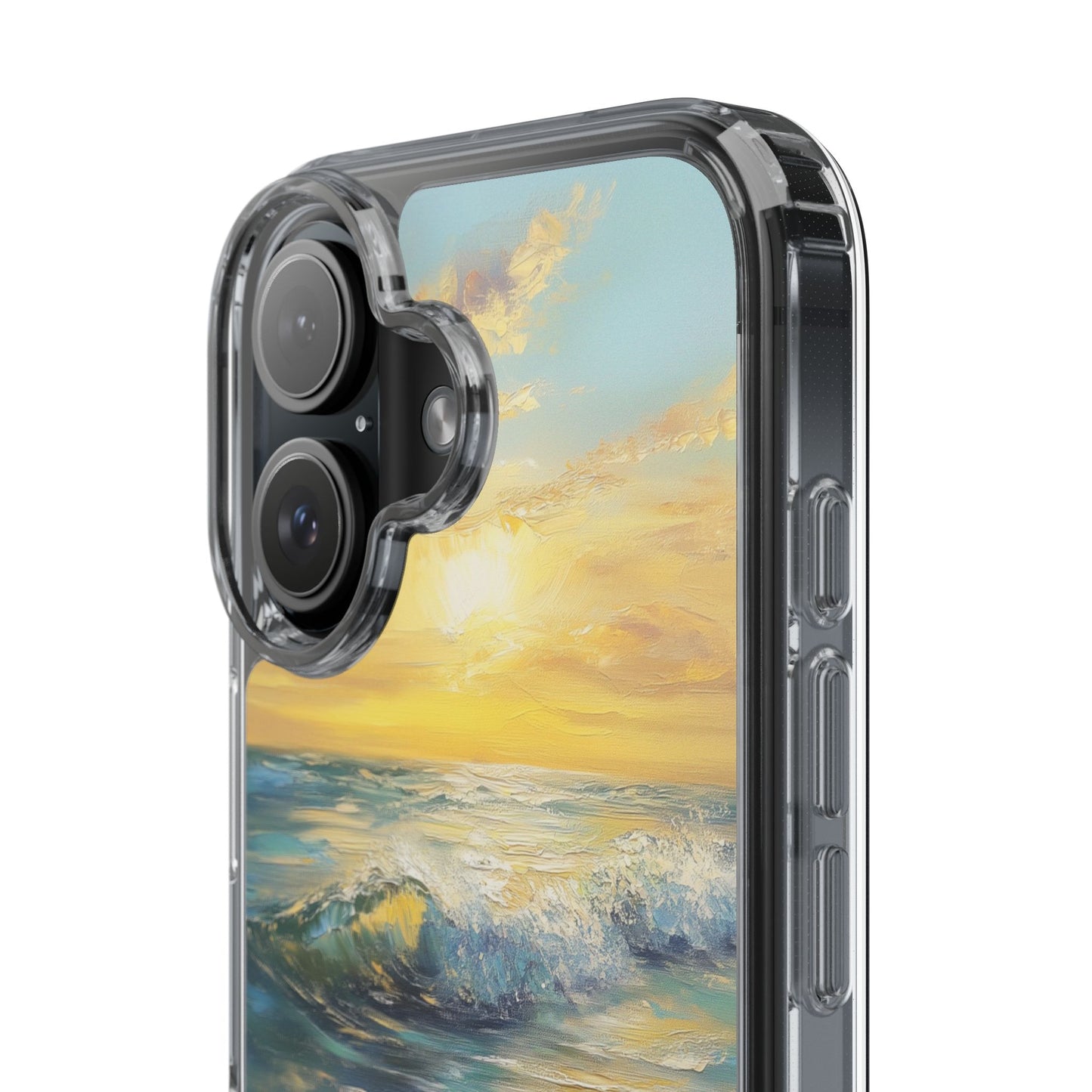 Ocean Sunset Clear iPhone Case – Radiant Coastal Glow with Vibrant Horizon Hues