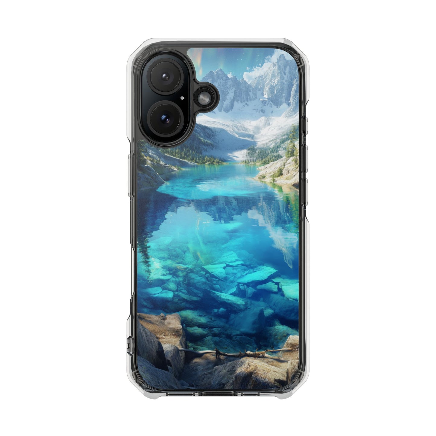 Glacial Lake Magnetic Clear Impact iPhone Case