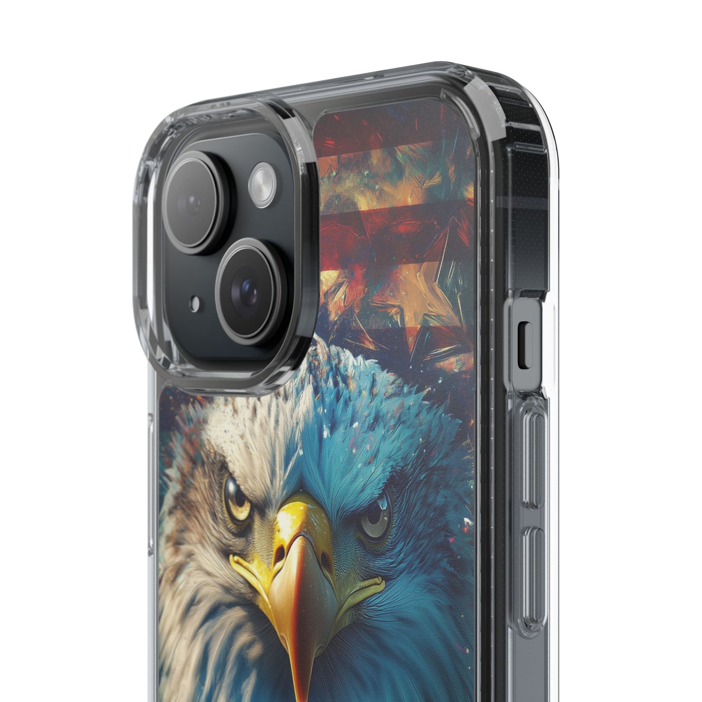 USA Eagle Design Clear Phone Case - Patriotic and Stylish