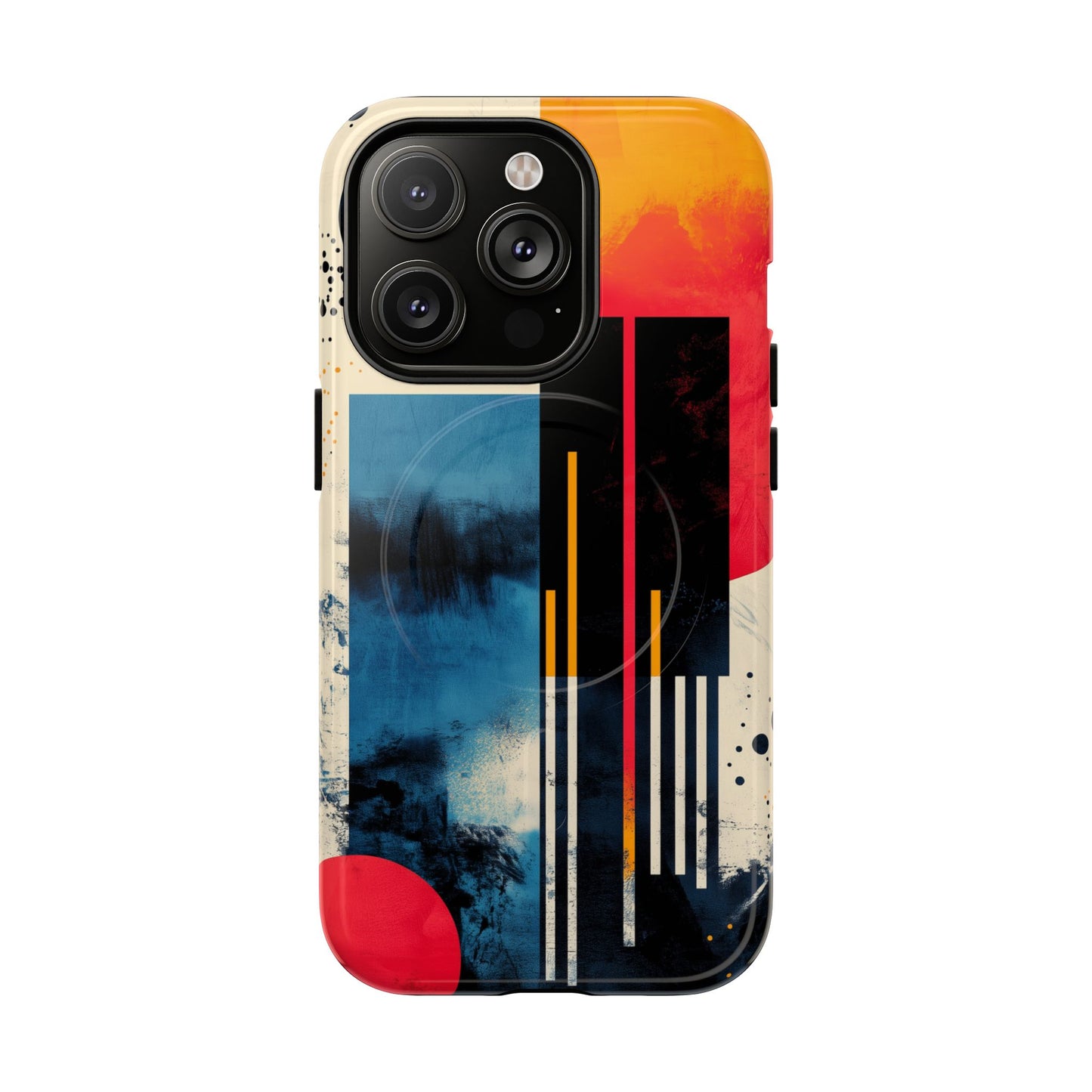 Abstract Tough Magnetic Phone Case - Colorful Geometric Design