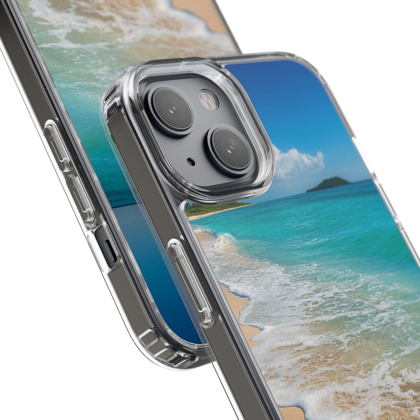 Beach Paradise Clear iPhone Case - Summer Vibe Ocean Design