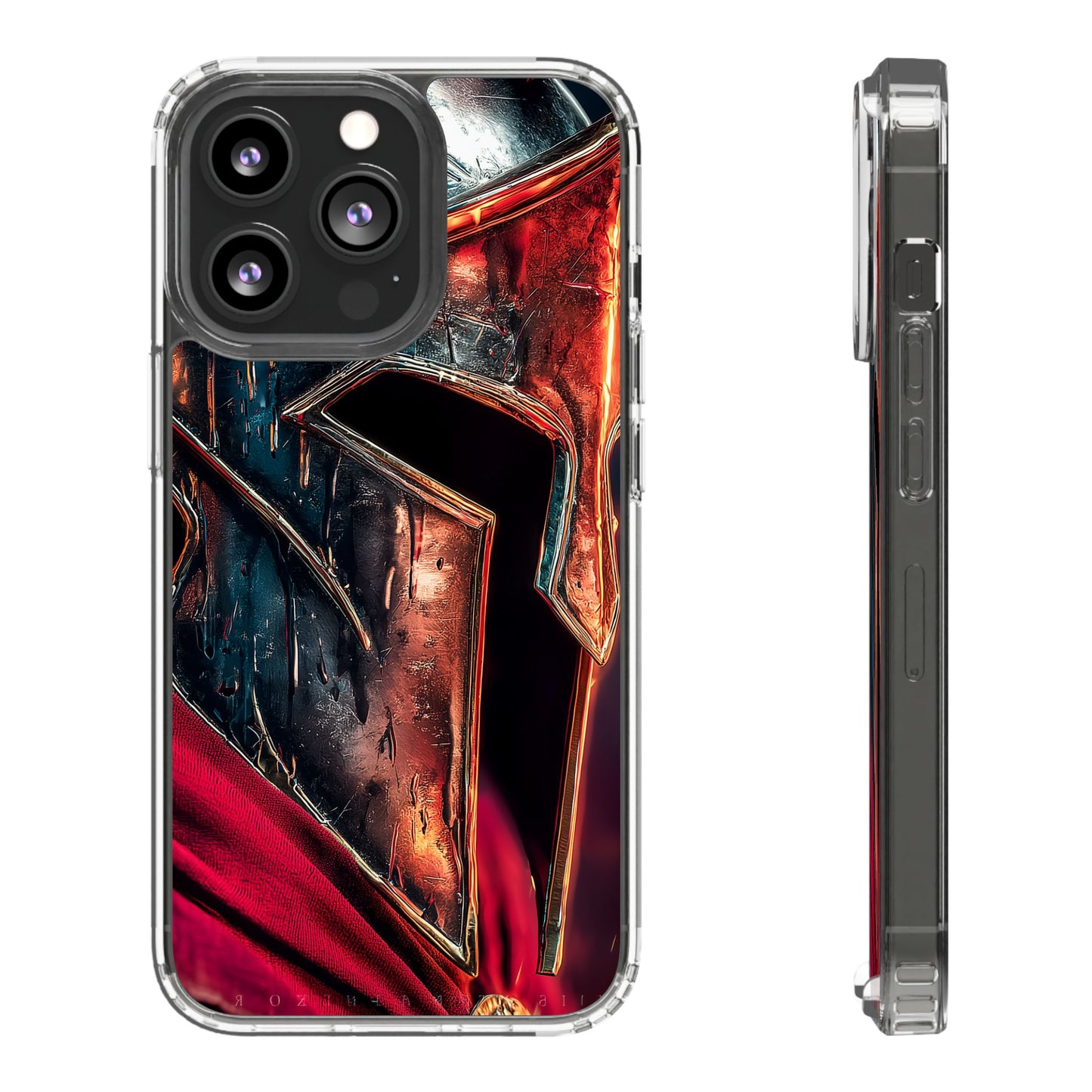 Battle Ready Clear Phone Case - Heroic Spartan Design