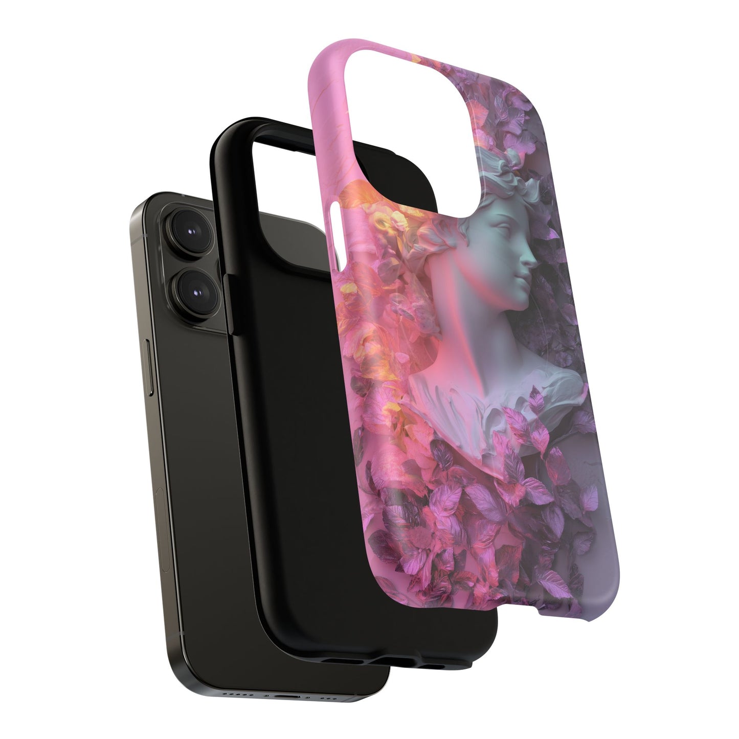 Artistic Tough Magnetic iPhone Case - Floral Goddess Design