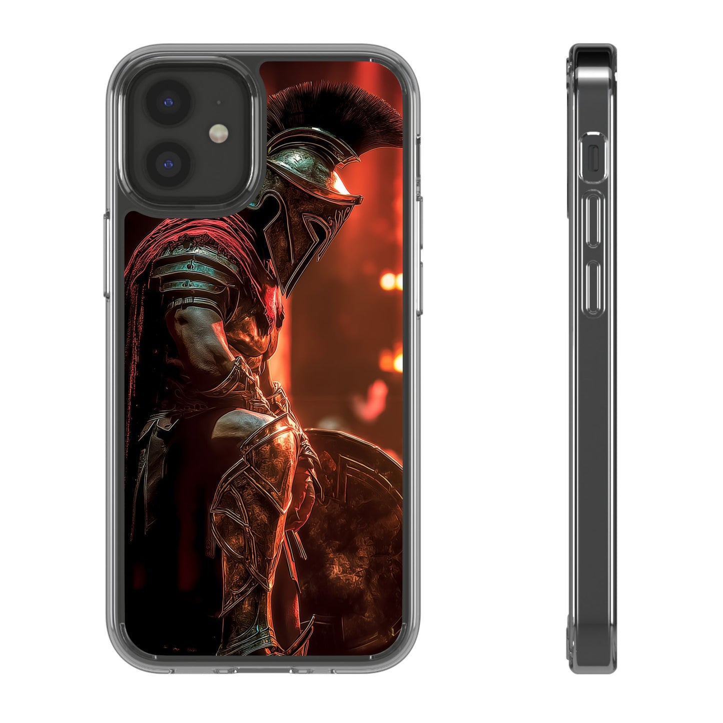 Leonidas Edition Spartan Warrior iPhone Case – Rugged Clear Protection with Bold Battle Inspired Design