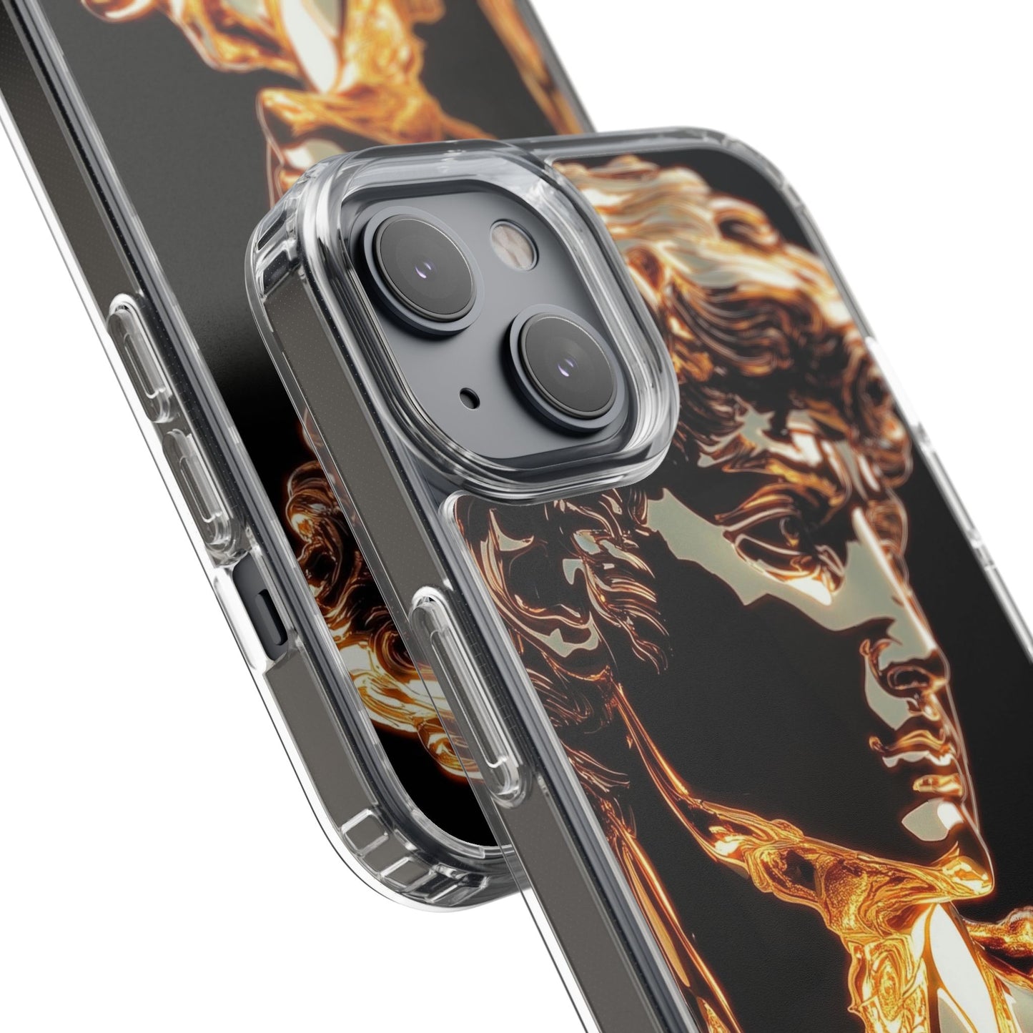 Gold David Sculpture Phone Case – Renaissance Inspired Luxury Art Design