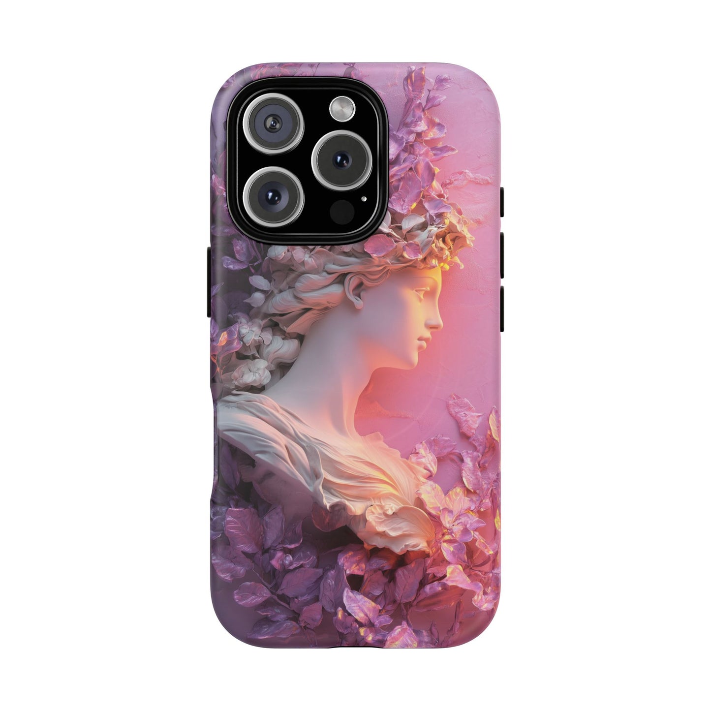 Elegant Floral Tough Magnetic Case for iPhone - Aesthetic Protection