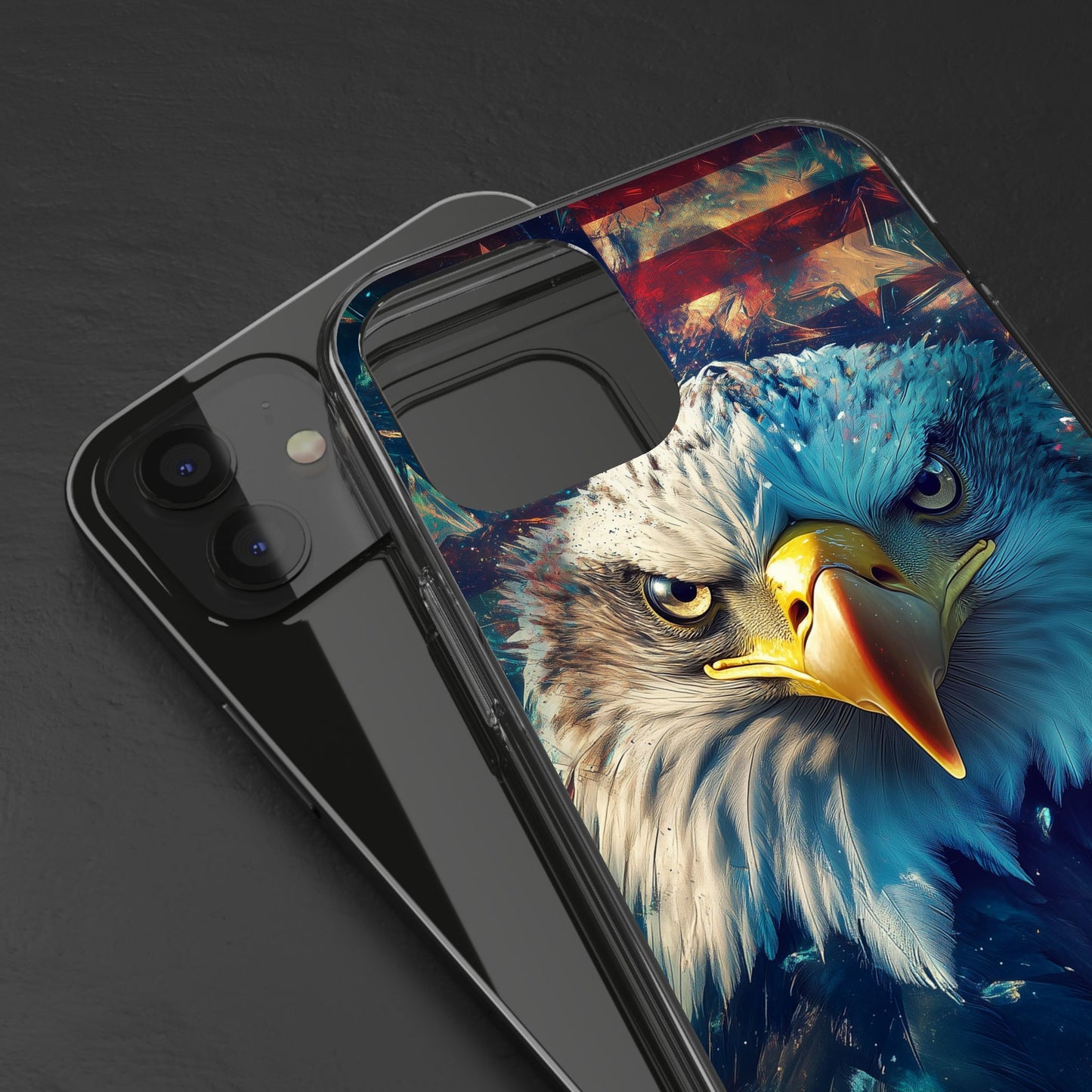 USA Eagle Design Clear Phone Case - Patriotic and Stylish