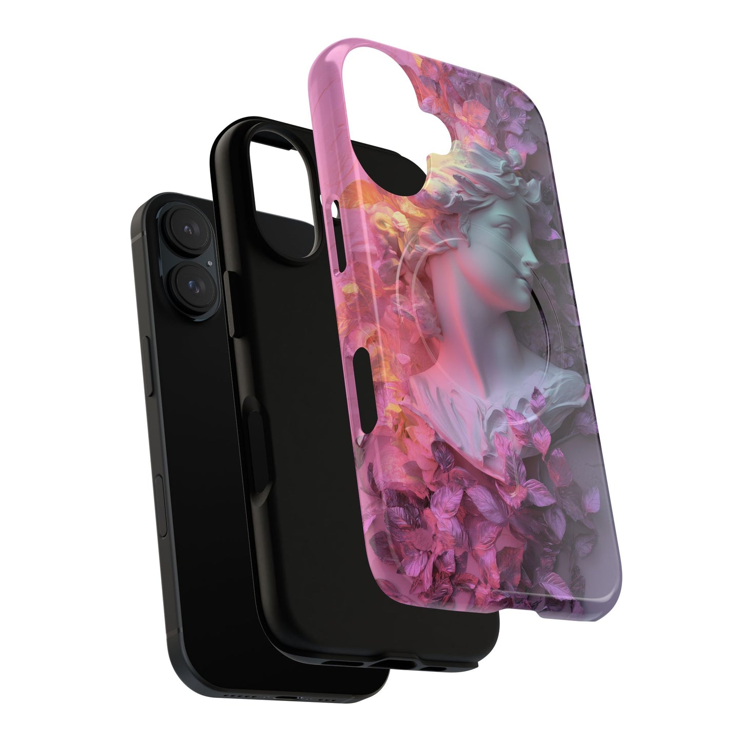 Artistic Tough Magnetic iPhone Case - Floral Goddess Design