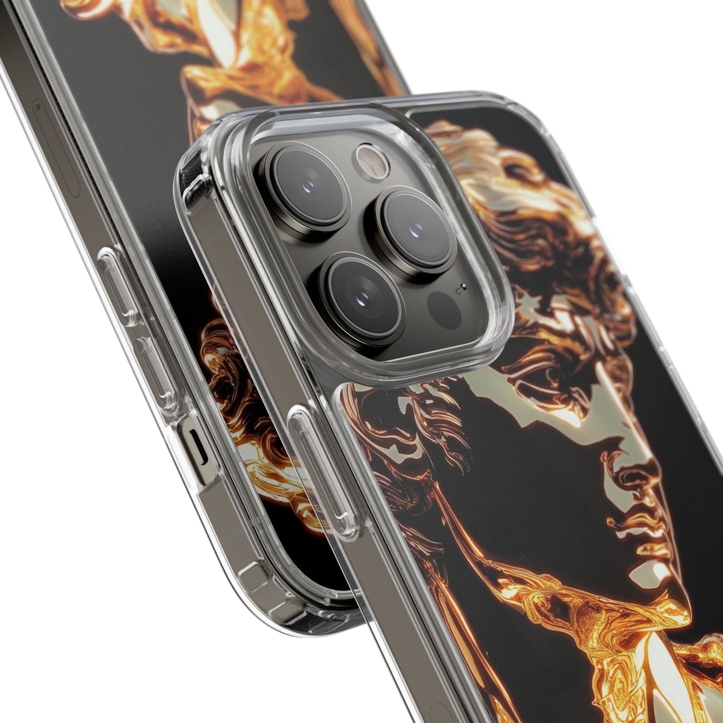 Gold David Sculpture Phone Case – Renaissance Inspired Luxury Art Design