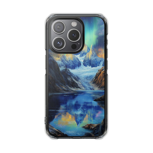 Glacial Majesty Oil Painting Magnetic Clear Impact iPhone Case
