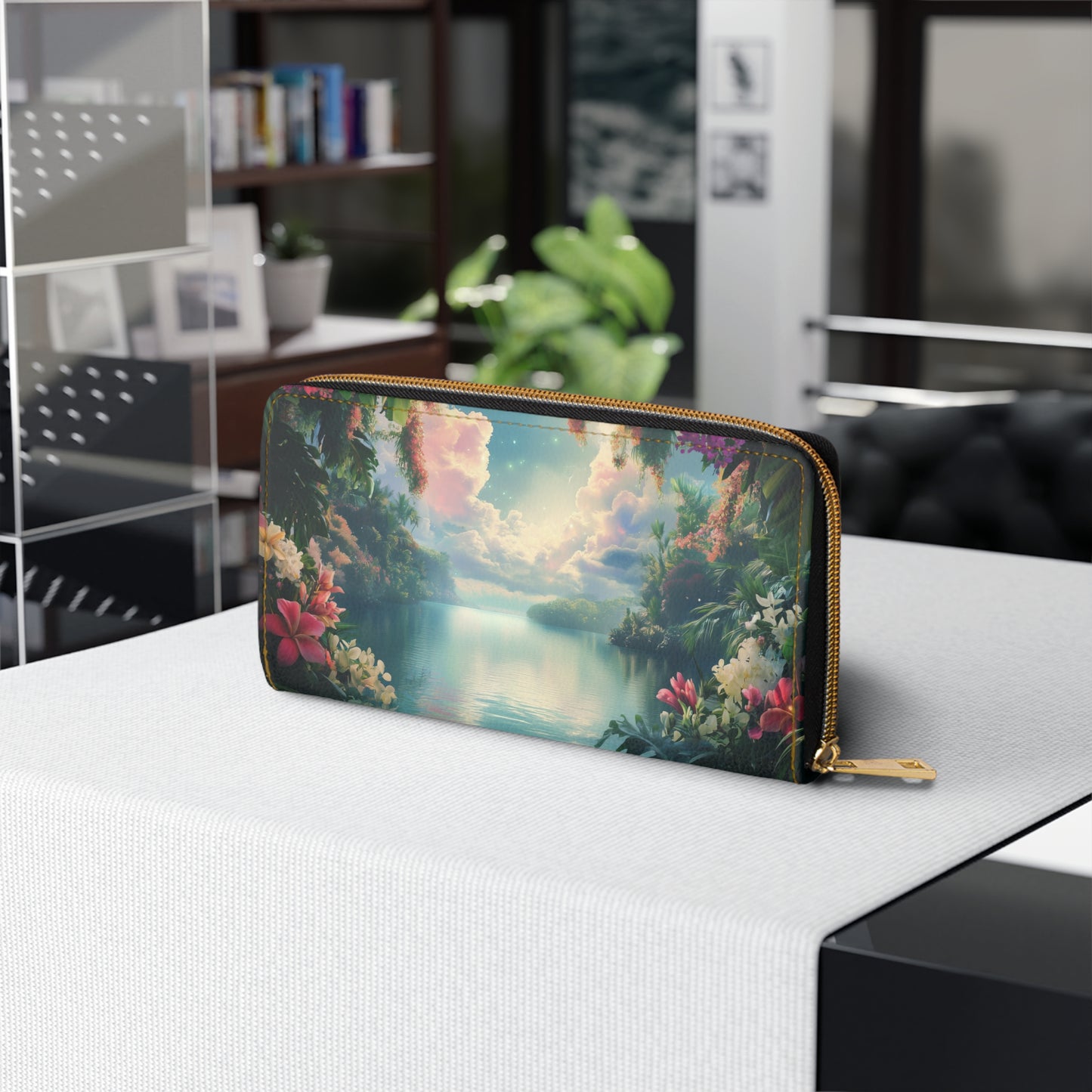Tropical Paradise Cell Phone Clutch Wallet
