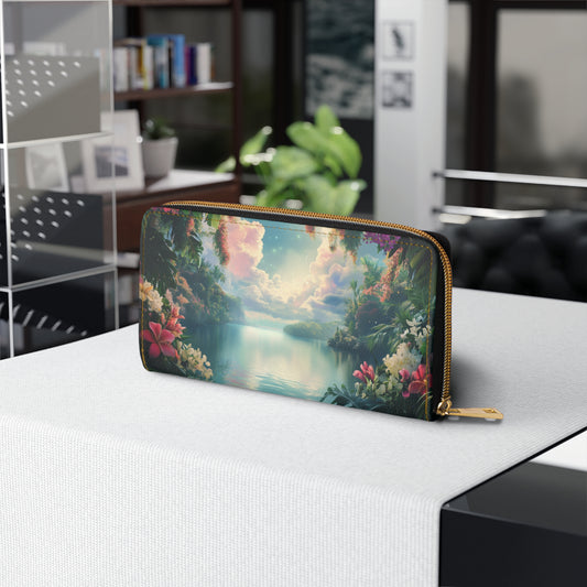 Tropical Paradise Cell Phone Clutch Wallet